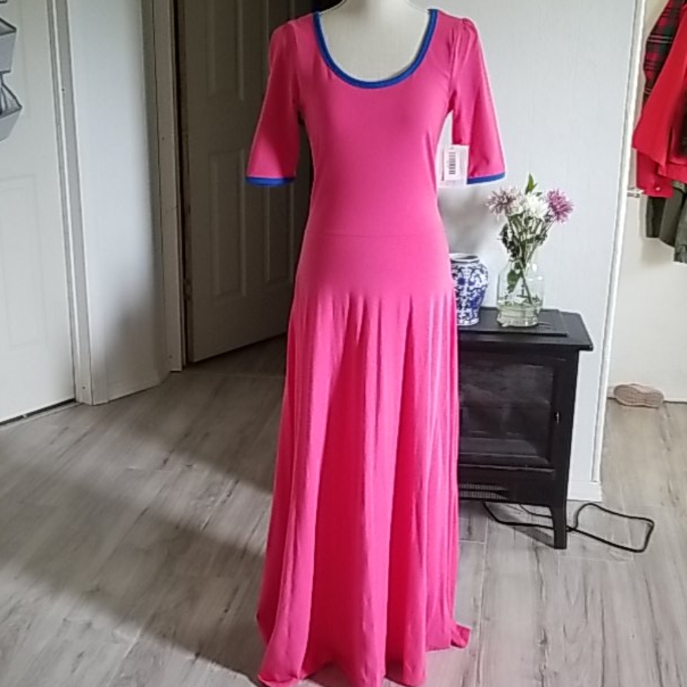 Lularoe pink maxi dress, size M, summer dress